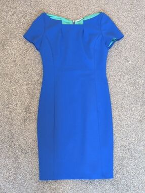 T Tahari Cobalt Blue Sheath Dress